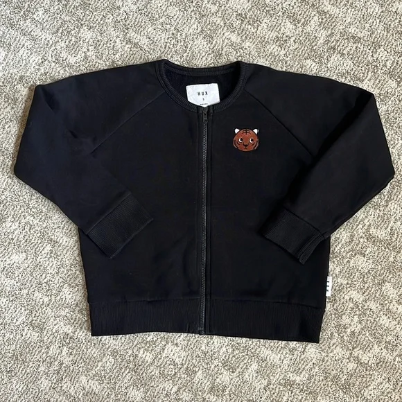 Huxbaby Organic Girls’ Tiger Swirl Dress and Tiger Sweat Jacket—5T - Picture 8 of 11